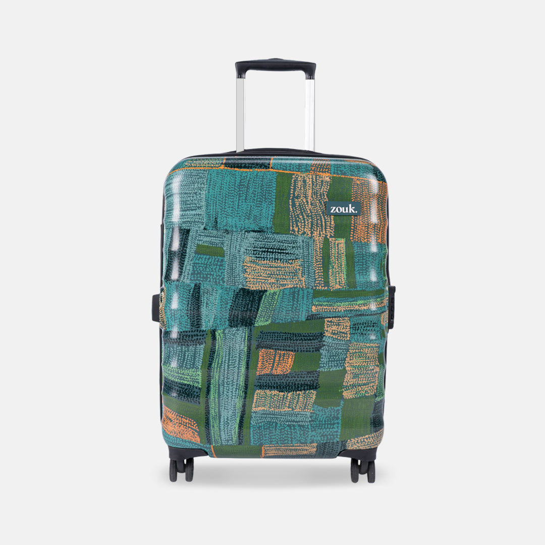 Indus Lattice Green Amorah Trolley Bag