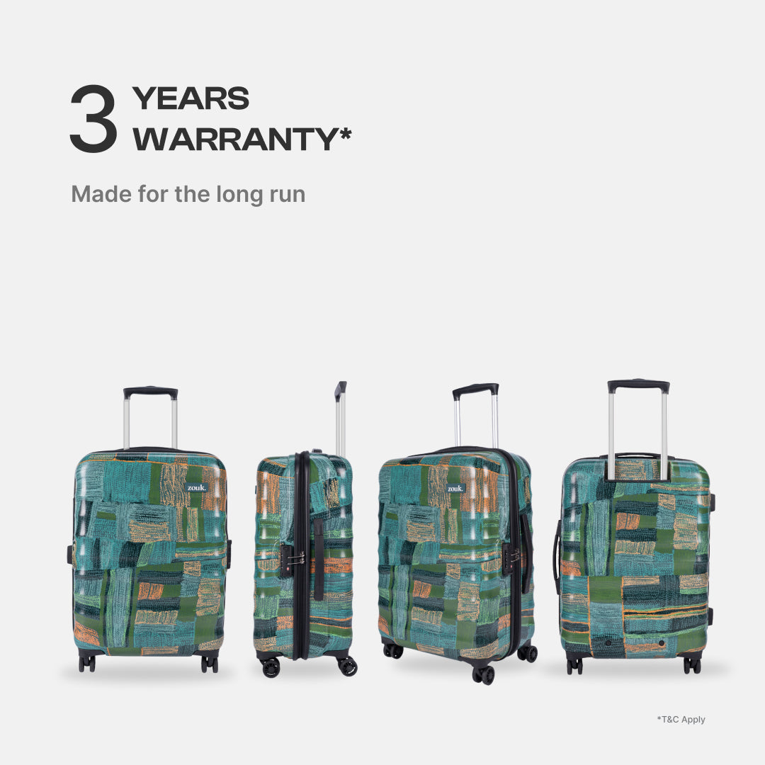 Indus Lattice Green Amorah Trolley Bag (Cabin)