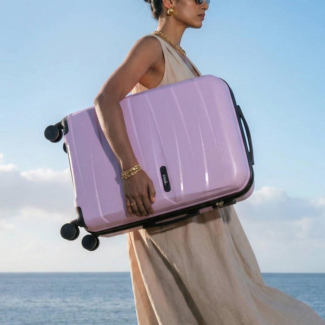 Lilac Aira Trolley Bag Combo (Medium & Large)