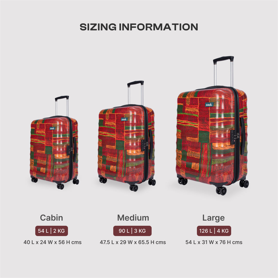 Amorah Trolley Bag Indus Lattice Red