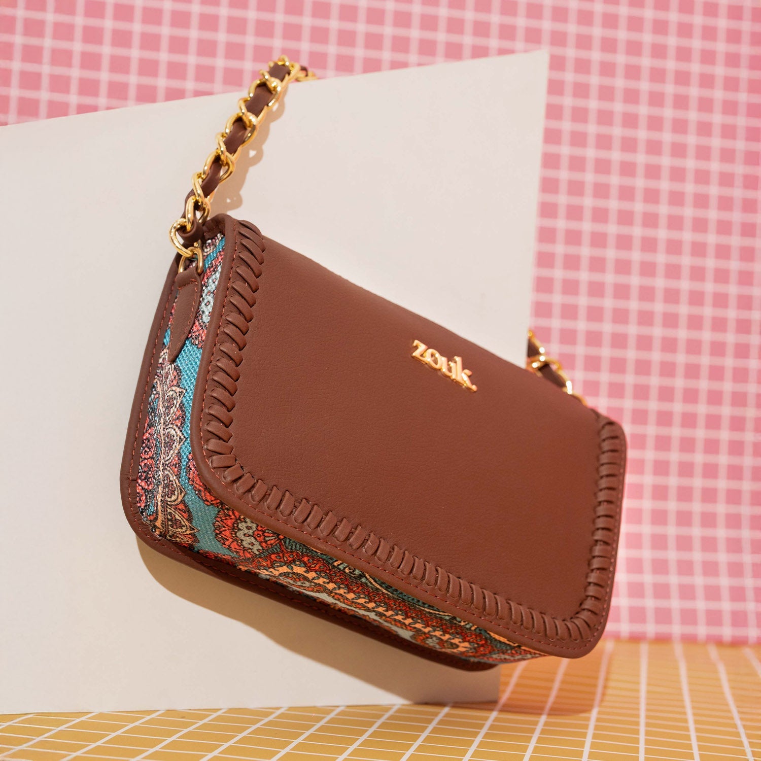 ZIP-Aalya Baguette - Multicolor Mandala Print