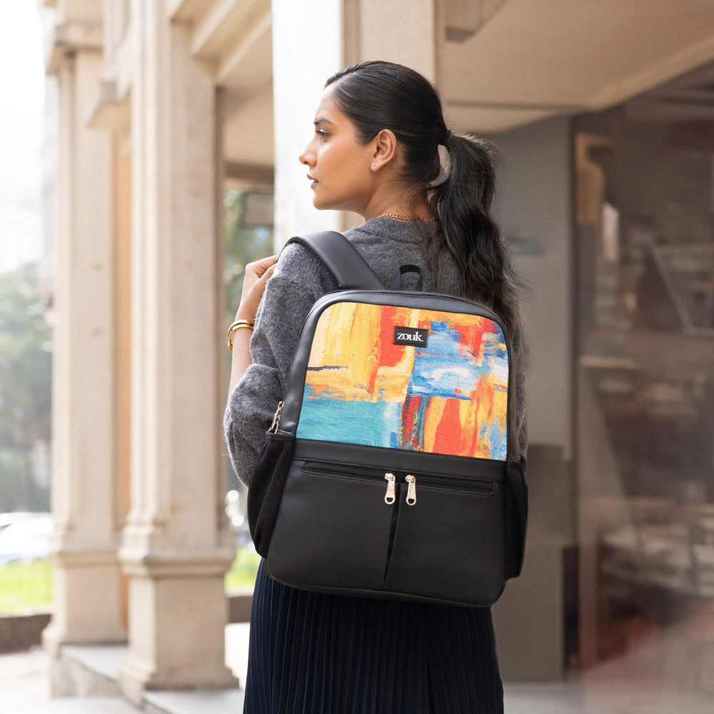Save 44% on Zouk Abstract Amaze Office Backpack – Now at ₹1,549