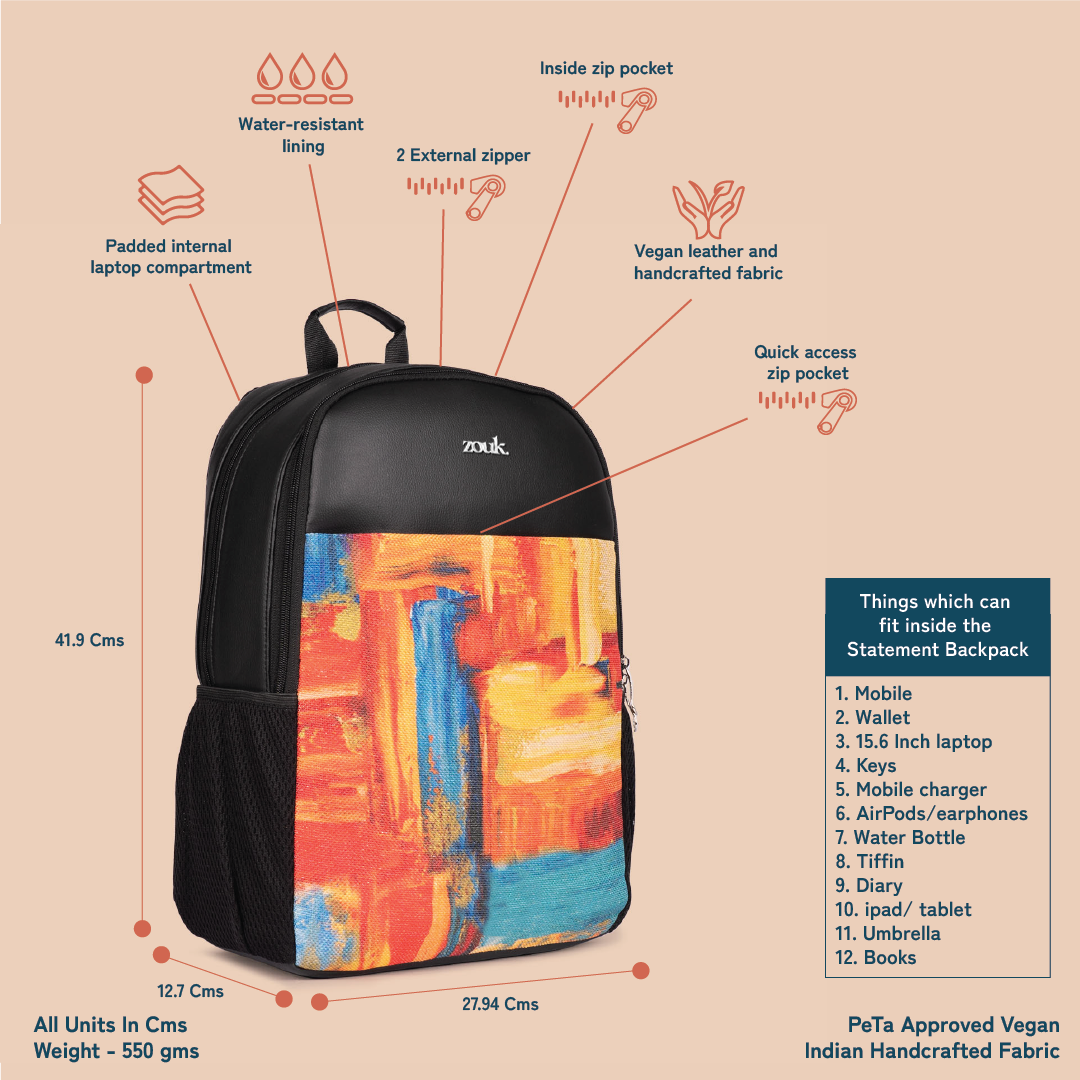 ZIP-Abstract Amaze Statement Backpack