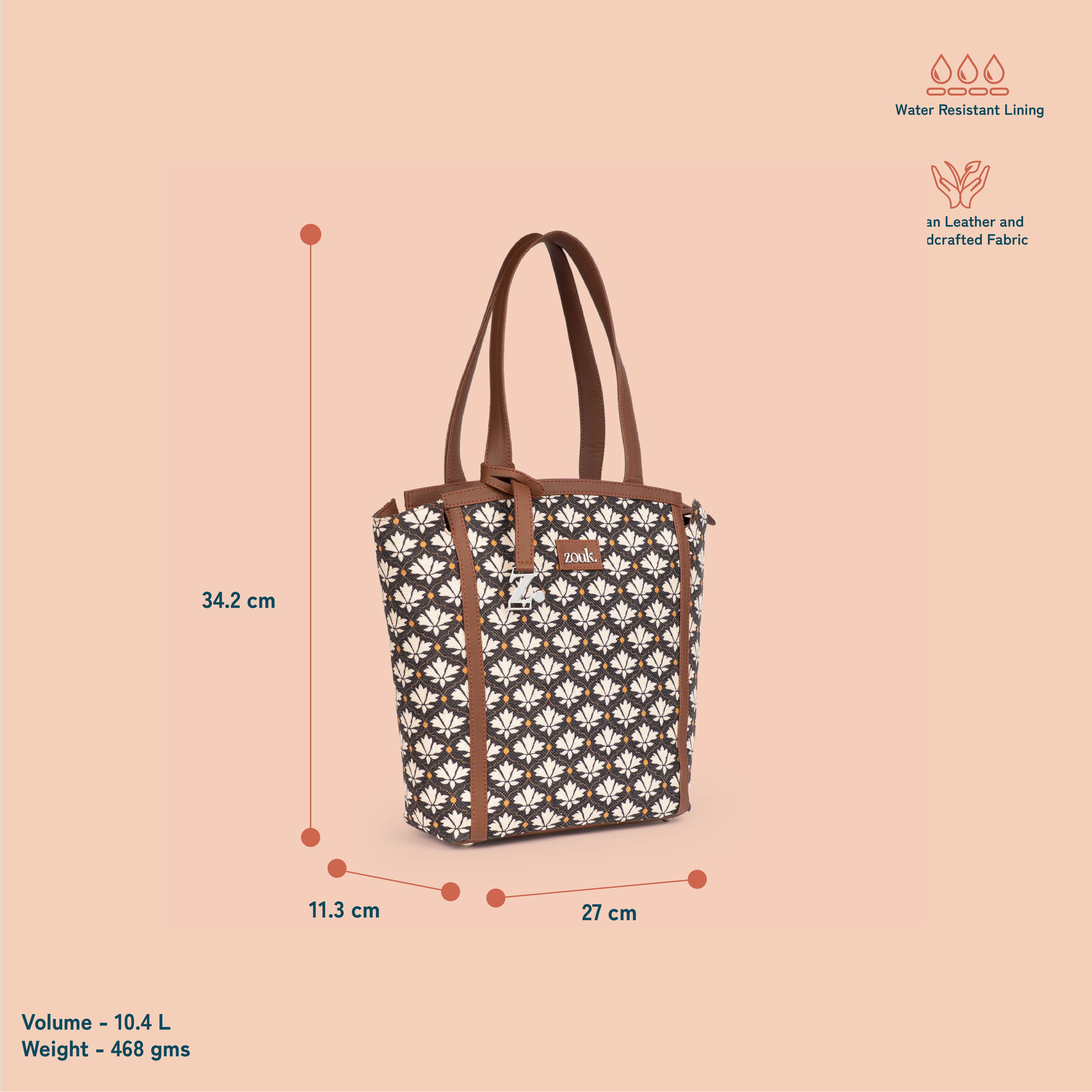 ZIP-Rhea Kapoor Adira Tote Bag - Bidri Kaiser