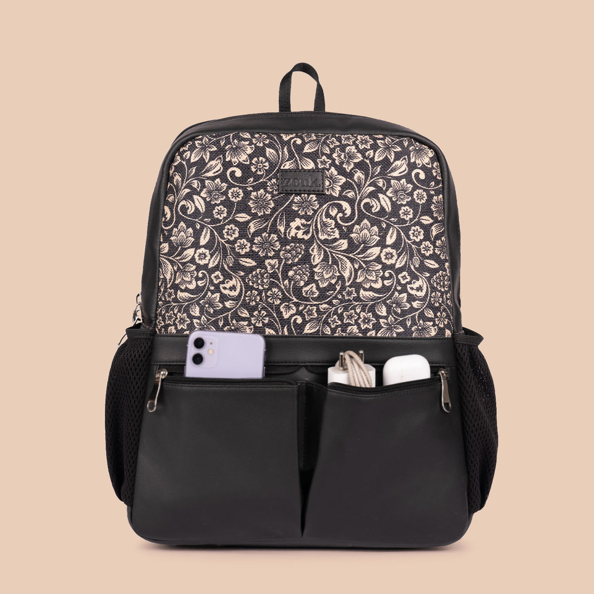 FloMotif Office Backpack & Chain Wallet (CFC) Combo