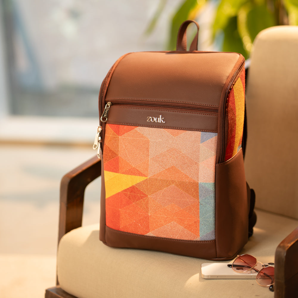 Amalia Laptop Backpack (Brown) - GeoOptics