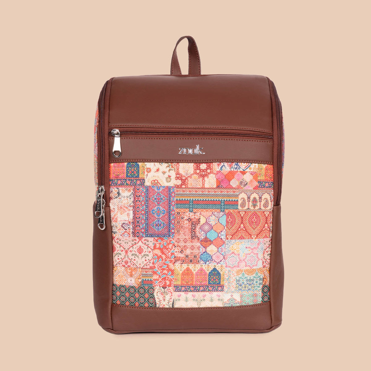 Amalia Laptop Backpack (Brown) - Kutch Gamthi