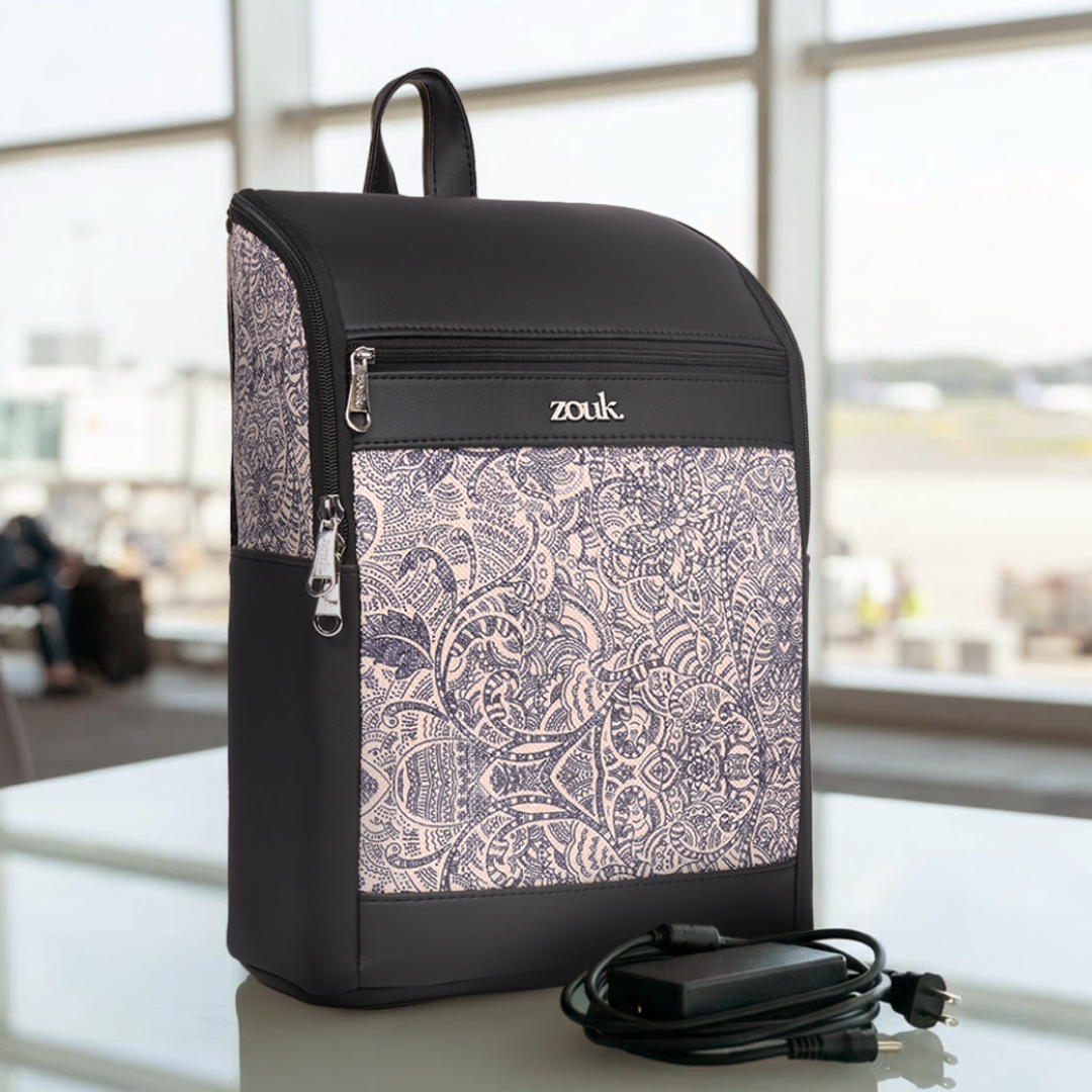 Amalia Laptop Backpack (Black) - Colaba Shirin