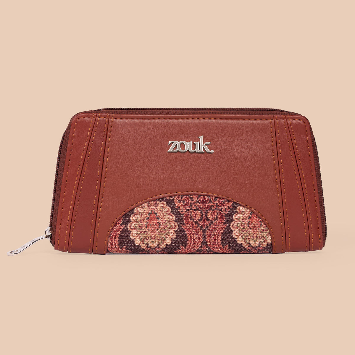 Arika Zipper Wallet - Jodhpur Damask