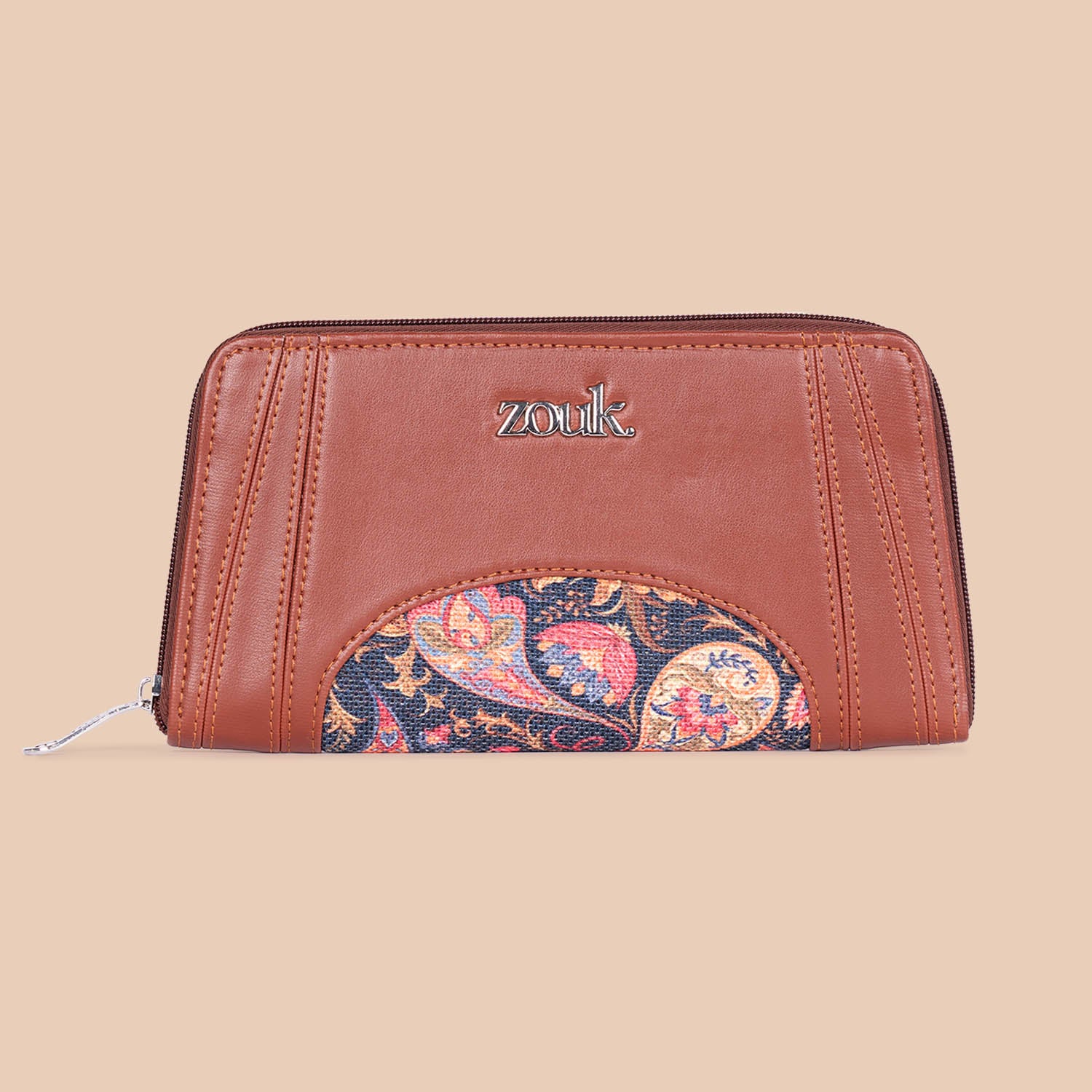 Arika Zipper Wallet - Paisley Print