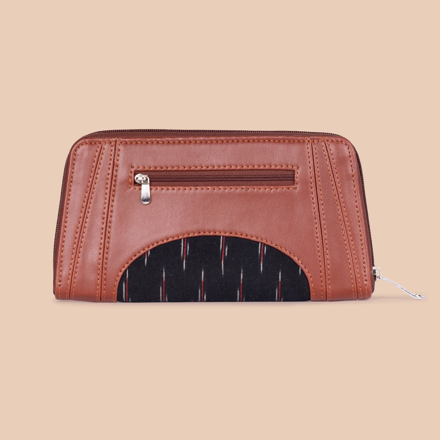 ZIP-Arika Zipper Wallet - Ikat GreRed