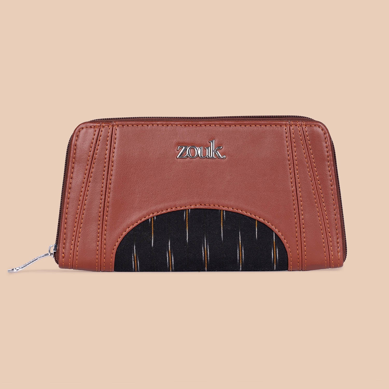 ZIP-Arika Zipper Wallet - Ikat GreRe