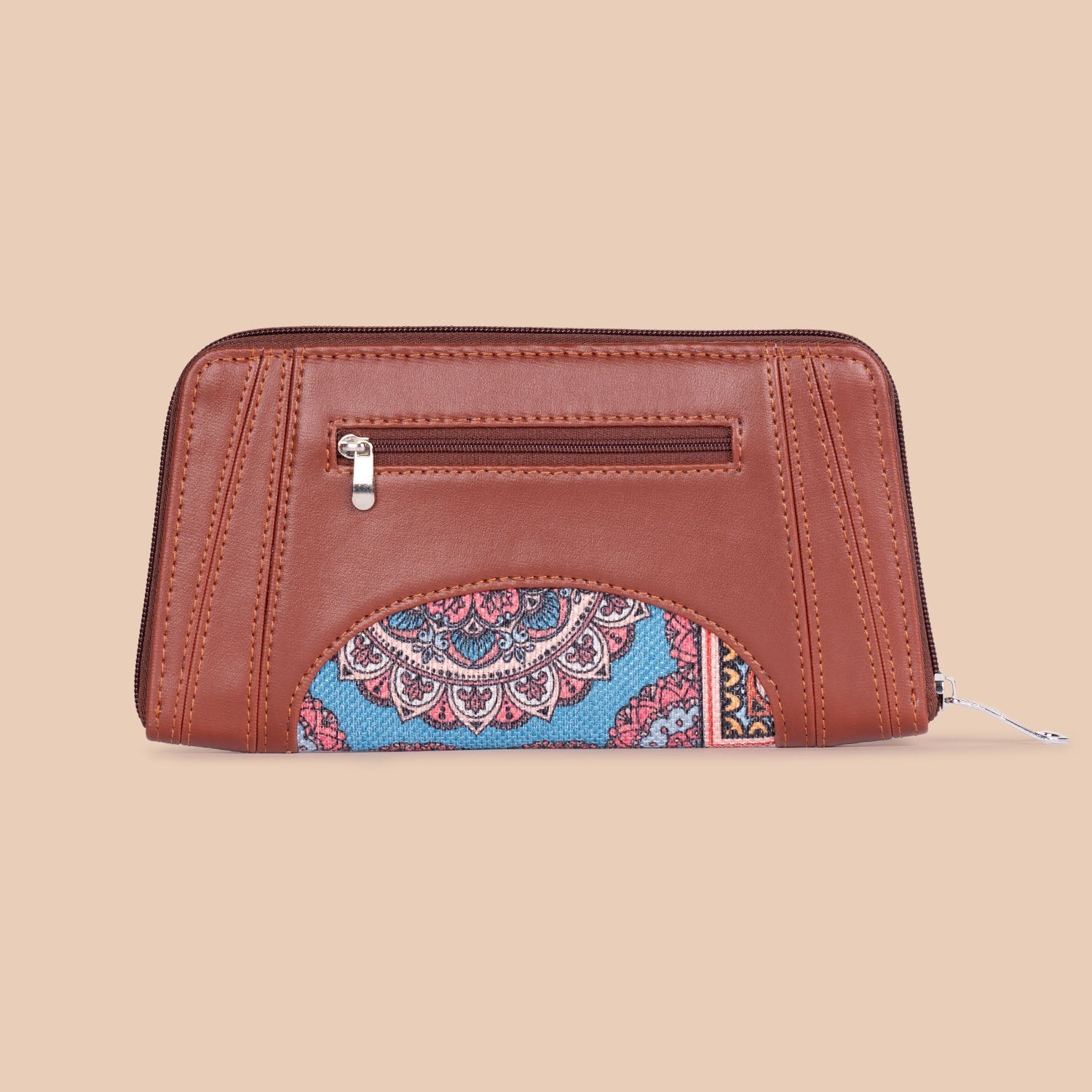ZIP-Arika Zipper Wallet - Multicolor Mandala Print