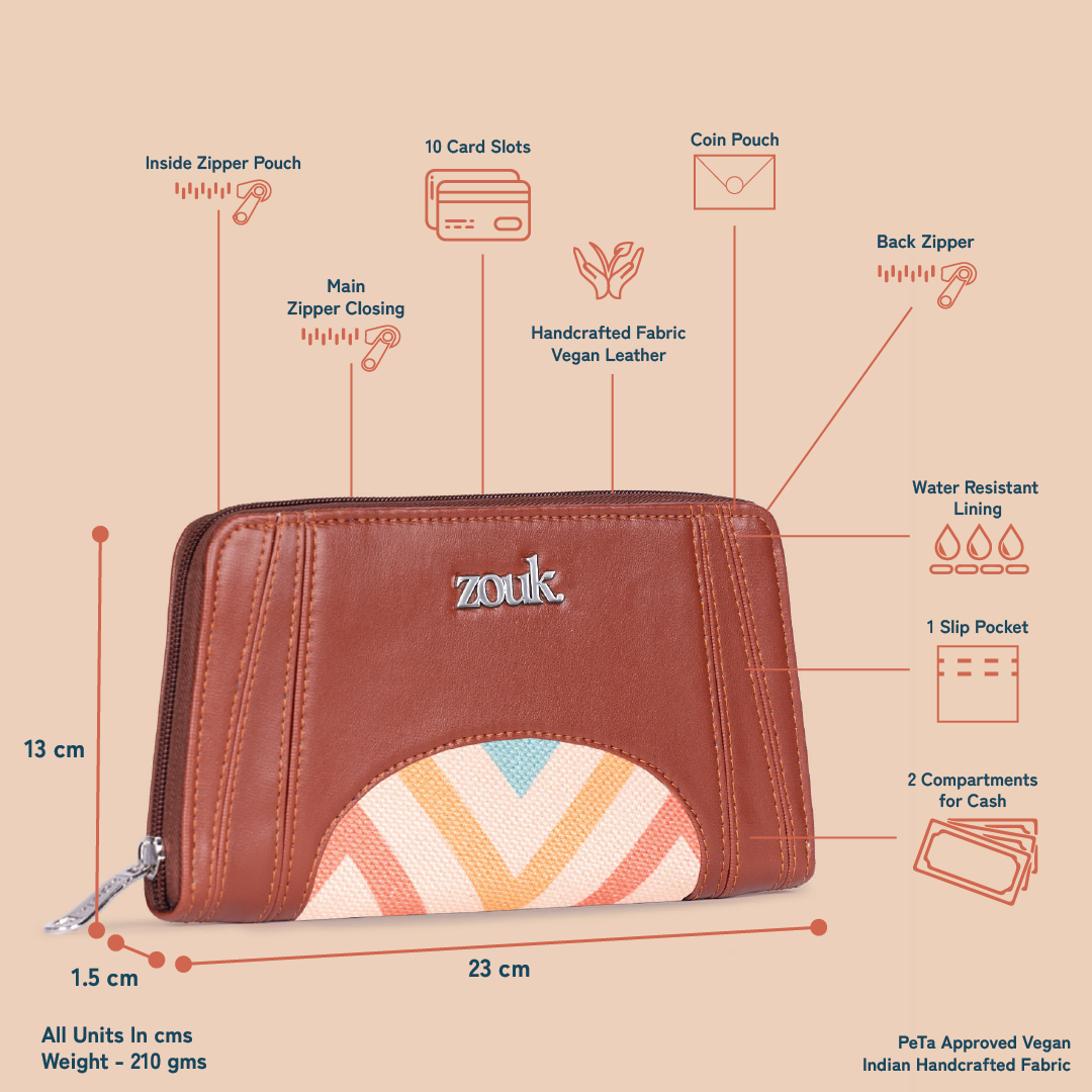 Arika Zipper Wallet - WavBeach