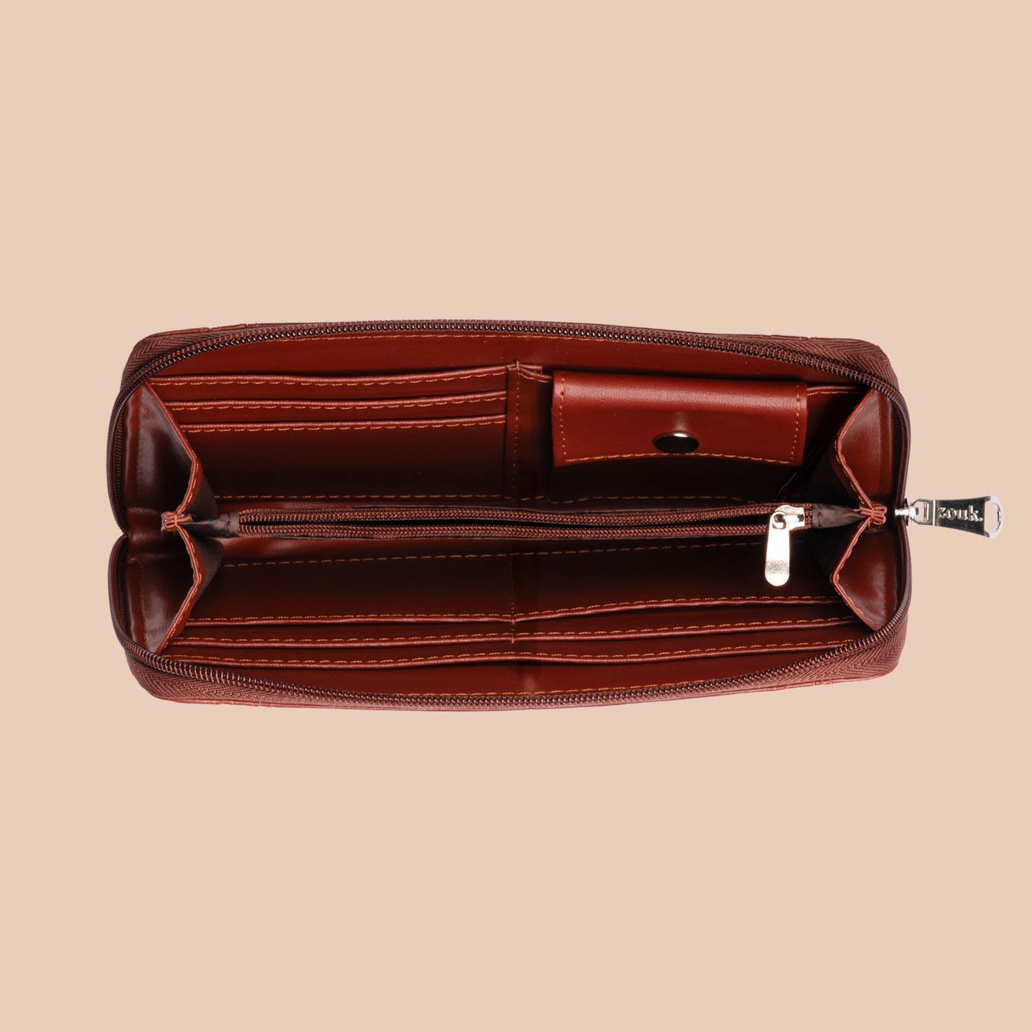 ZIP-Arika Zipper Wallet - Ikat GreRe