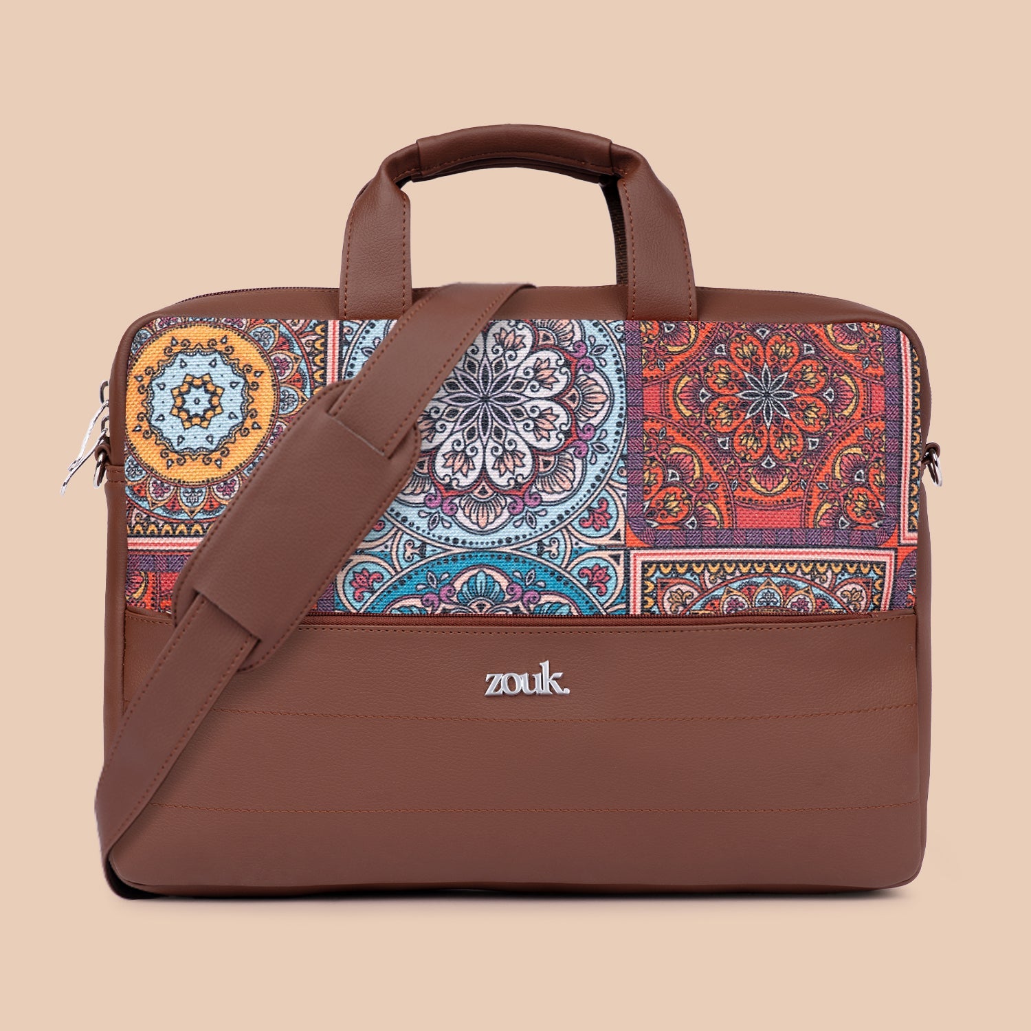 ZIP-Arin Laptop Bag - Multicolor Mandala Print