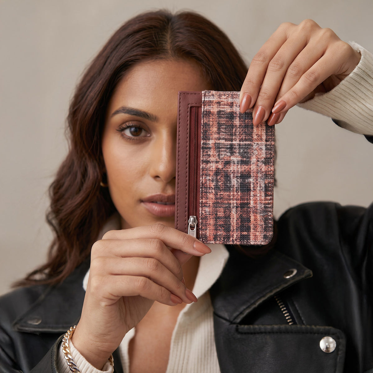 Cashmere Noir (Copper) Ava Card Case
