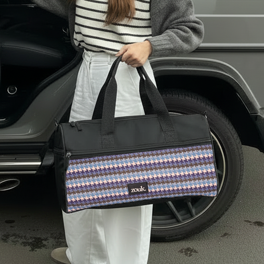 Bombay Houndstooth Travel Duffel Bag
