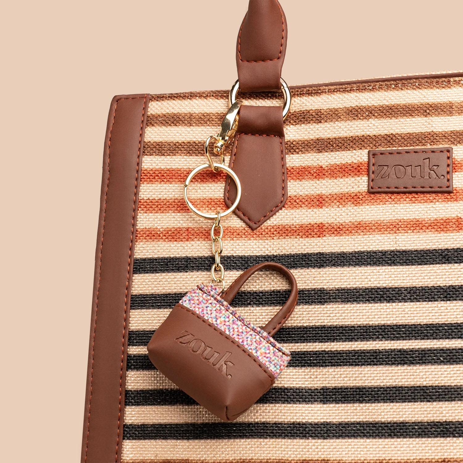 ZIP-Bengal Mosaic Power Potli Keychain