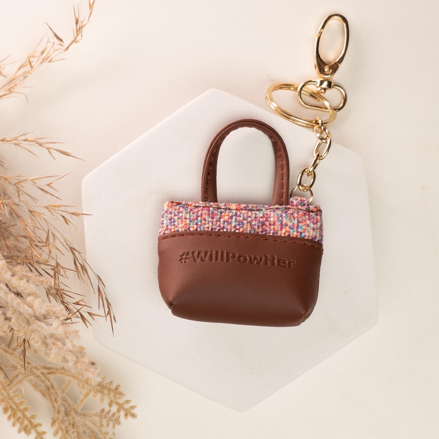 ZIP-Bengal Mosaic Power Potli Keychain