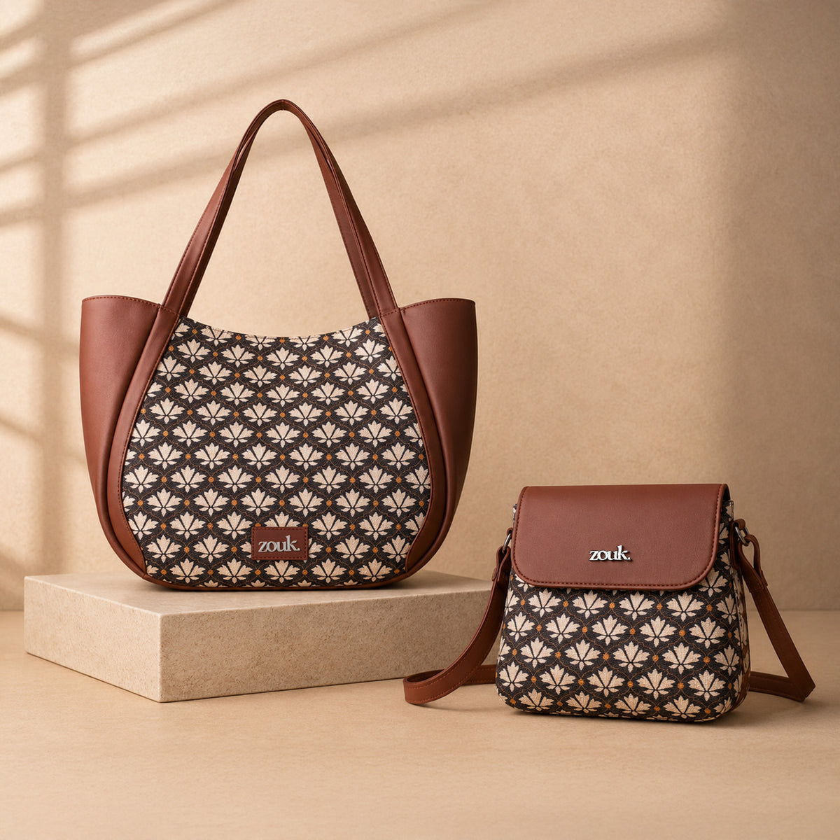 Bidri Kaiser - Luna Handbag & Flap Sling Bag Combo