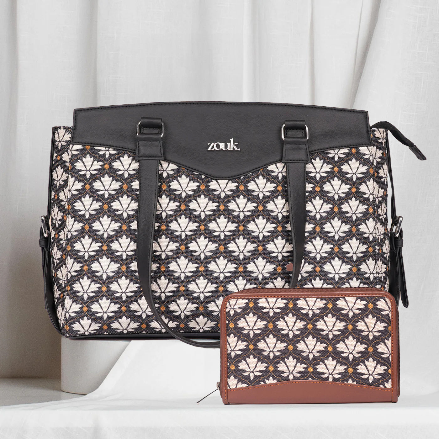 Bidri Kaiser - Women's Work Bag & Chain Wallet Combo