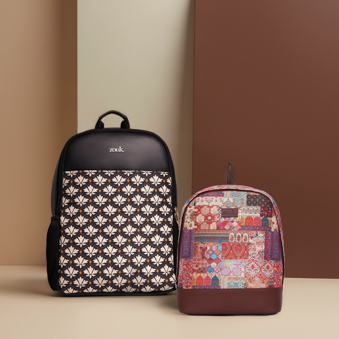 Bidri Kaiser Statement Backpack & Kutch Gamthi Dome Daypack Combo