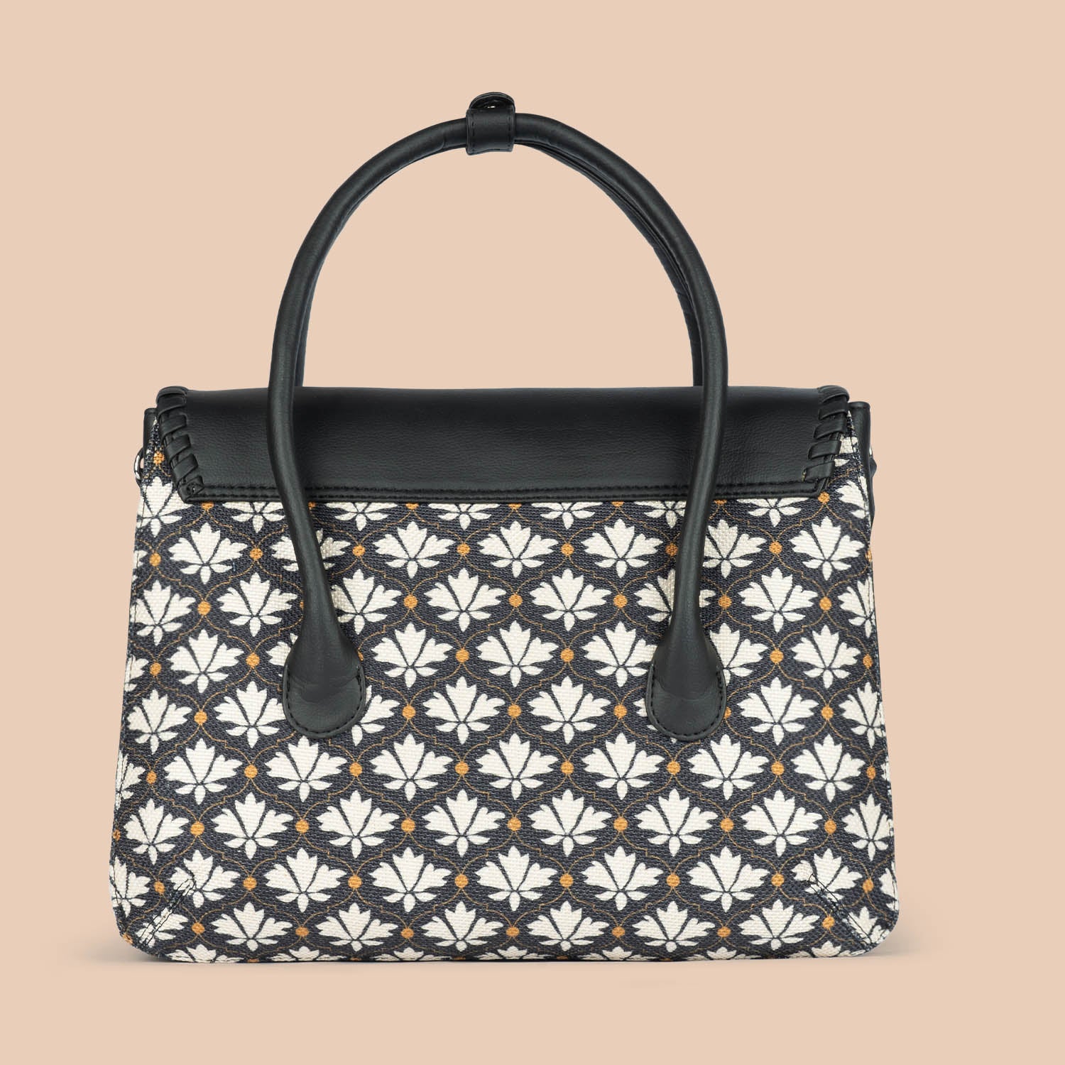 Bidri Kaiser & Paisley Print - Satchel & Classic Zipper Wallet Combo