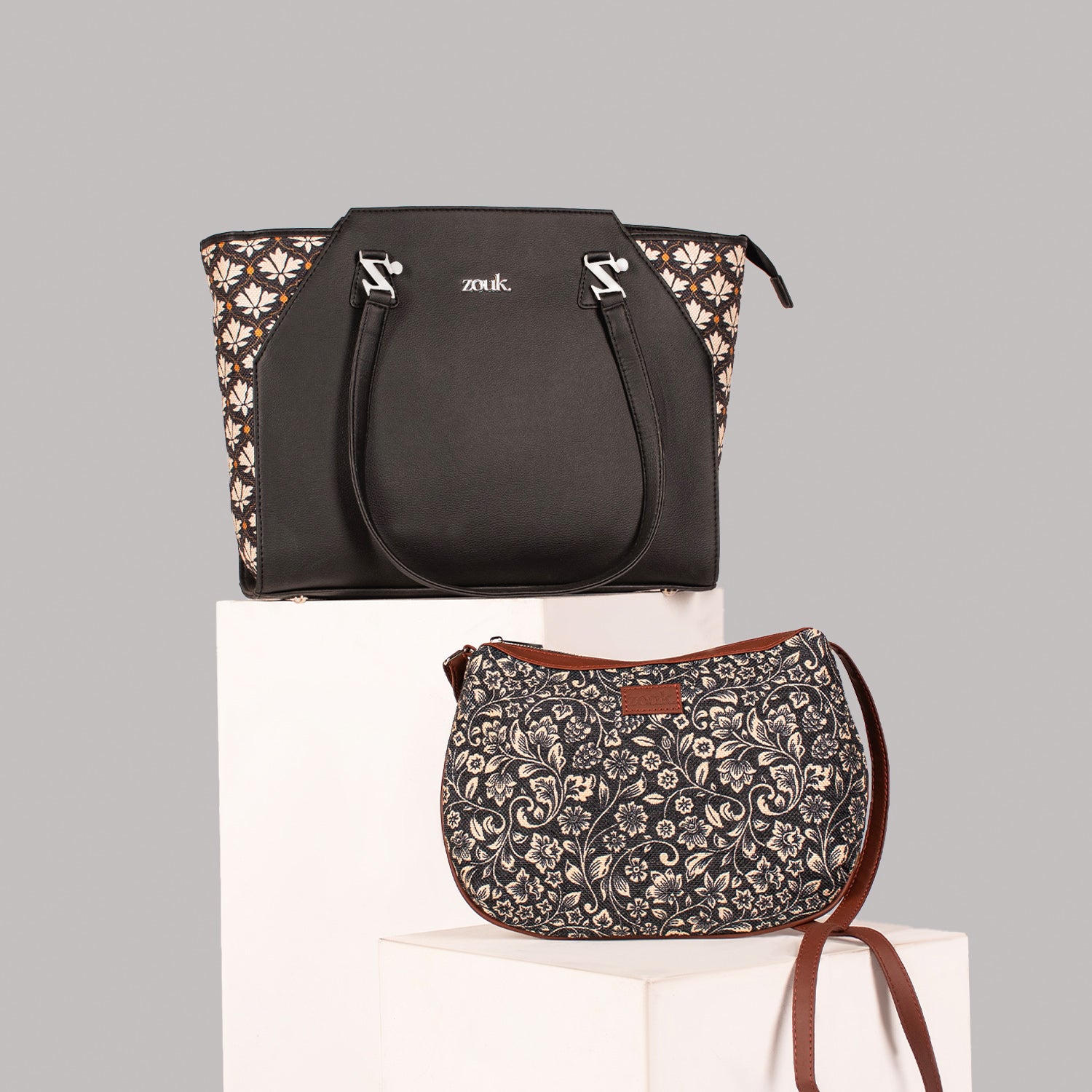 Bidri Kaiser & FloMotif - Classic Business Bag & Structured Shoulder Bag Combo