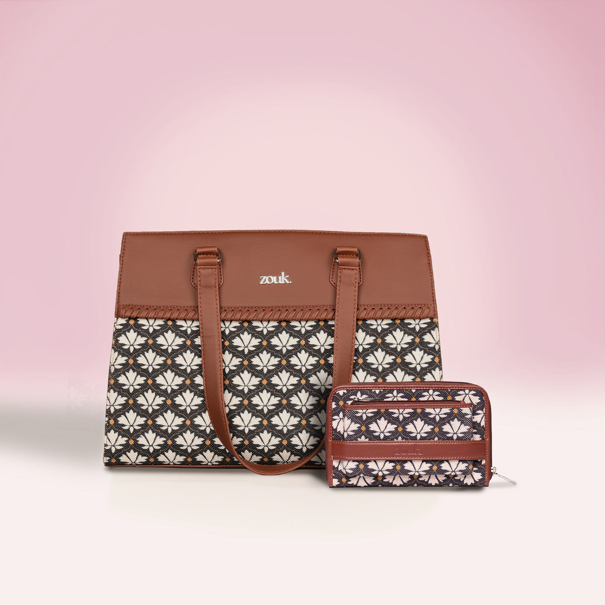 Bidri Kaiser Statement Business Bag & Classic Zipper Wallet Combo