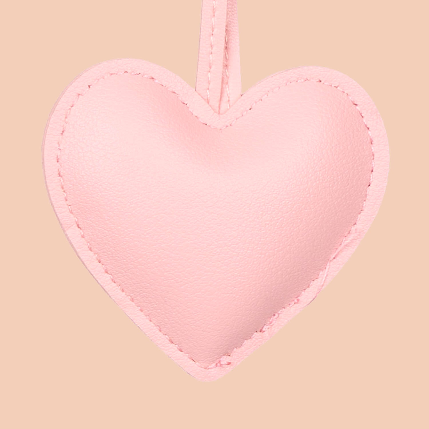 Small Heart Bag Charm - Pink