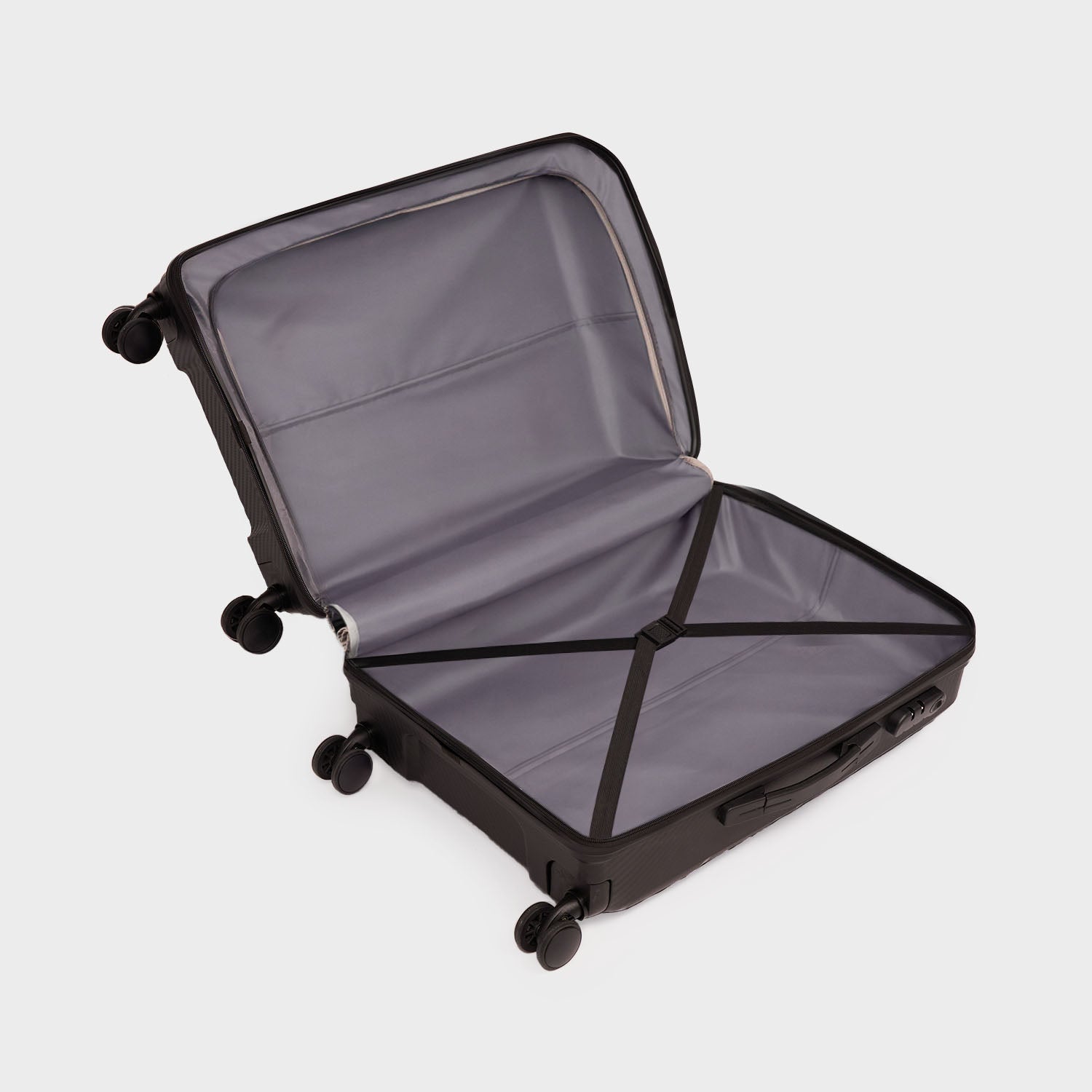 Black Aira Trolley Bag Combo (Cabin & Large)
