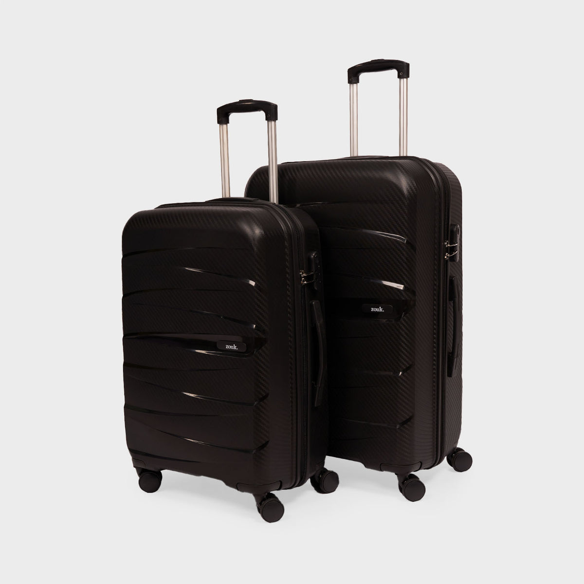 Black Aira Trolley Bag Combo (Medium & Large)