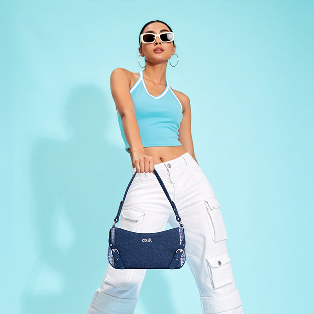 Lyra Baguette - Bombay Houndstooth