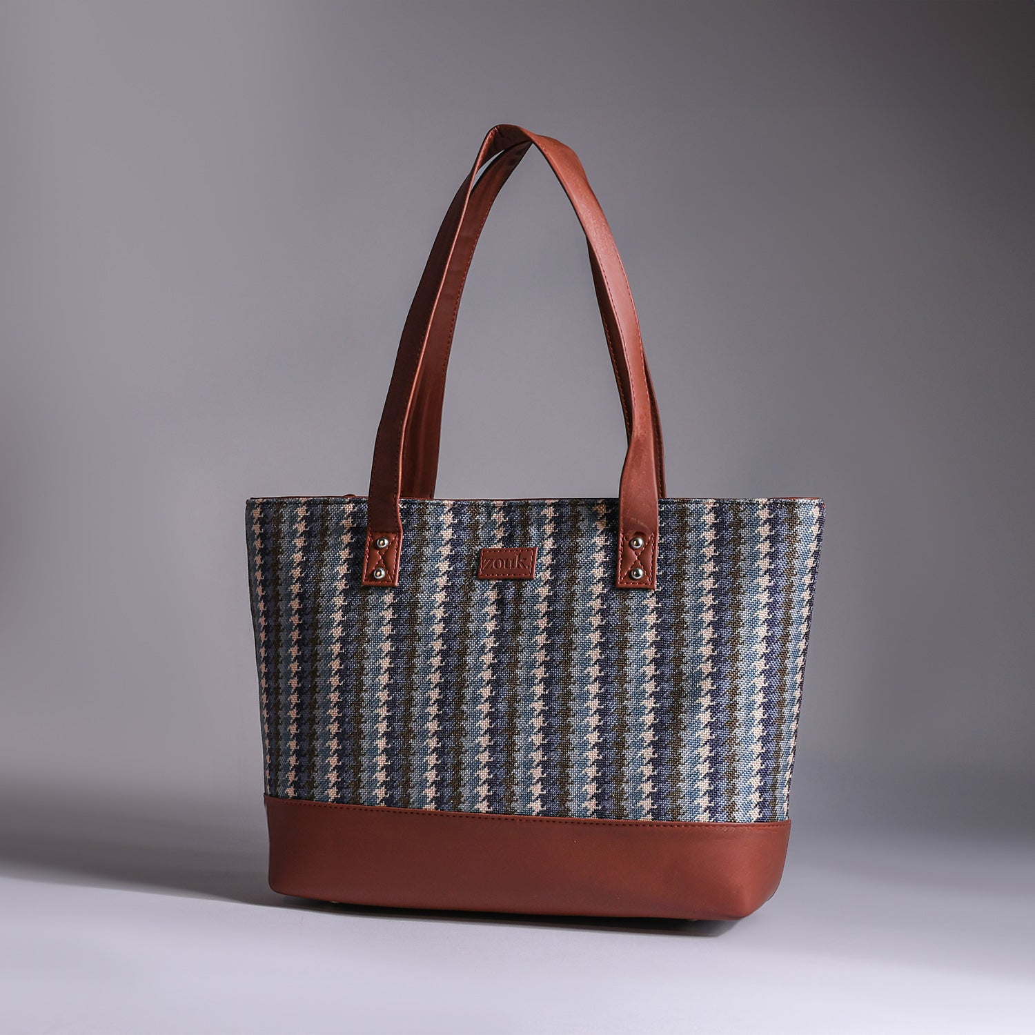 Bombay Houndstooth Shoulder Tote Bag