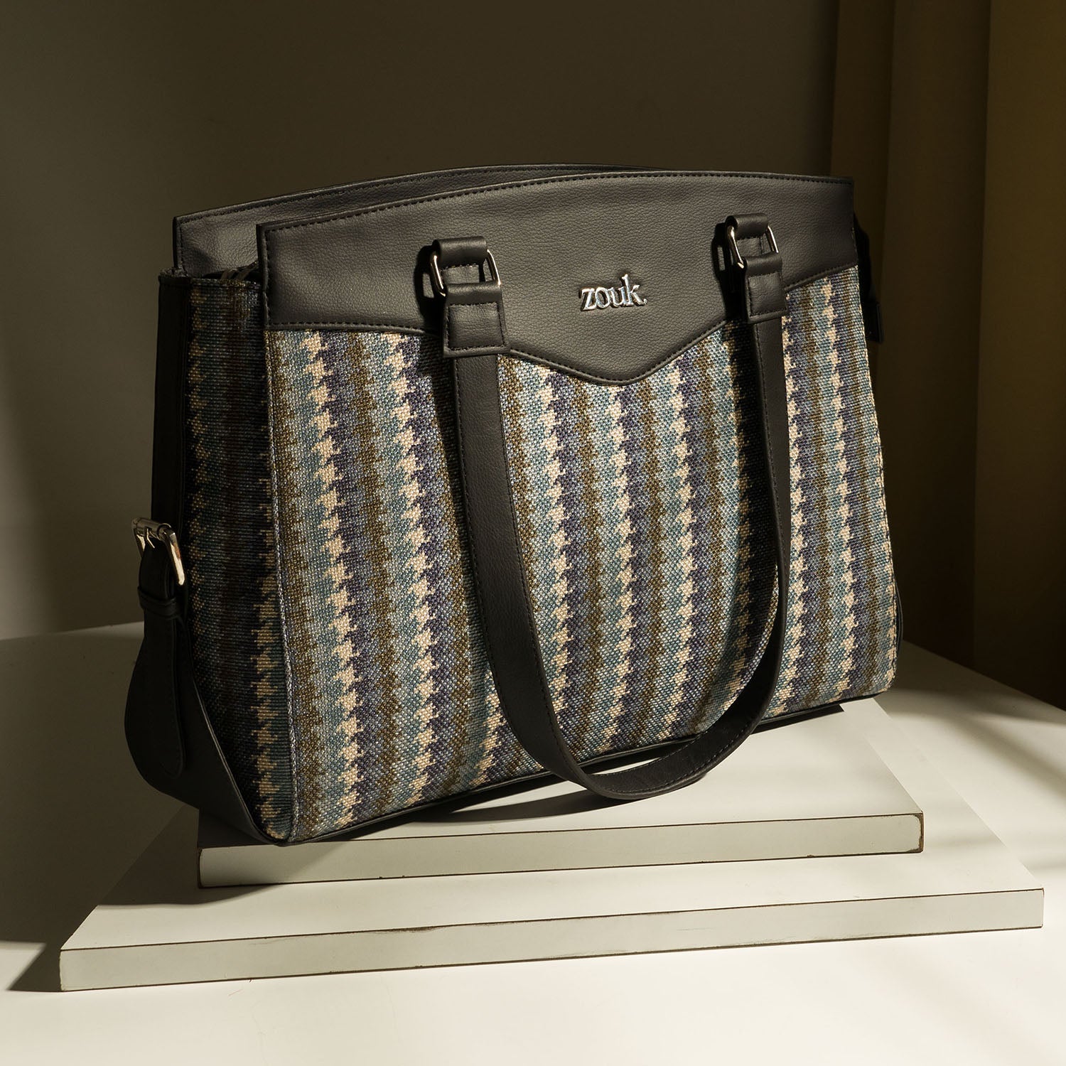 Bombay Houndstooth Women's Work Bag (Black)