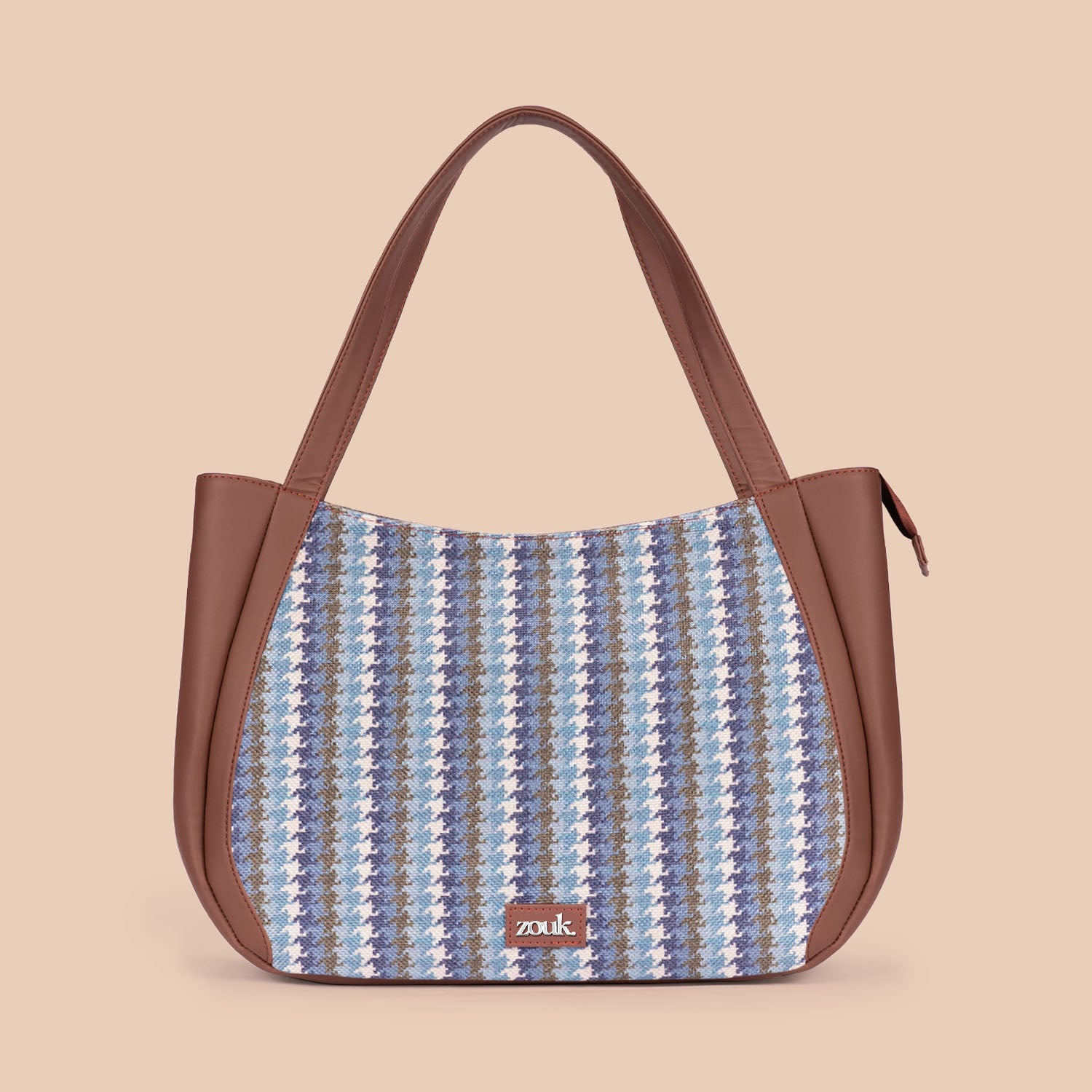 Bombay Houndstooth Luna Handbag