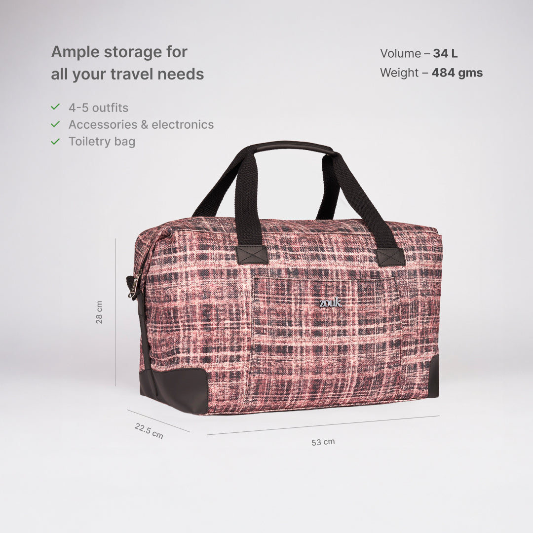 Cashmere Noir (Pink) Collapsible Duffel Bag
