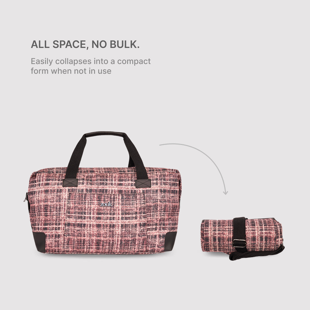 Cashmere Noir (Pink) Collapsible Duffel Bag
