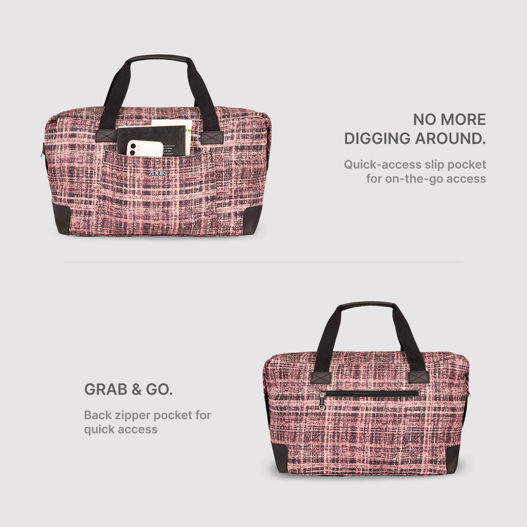 Cashmere Noir (Pink) Collapsible Duffel Bag