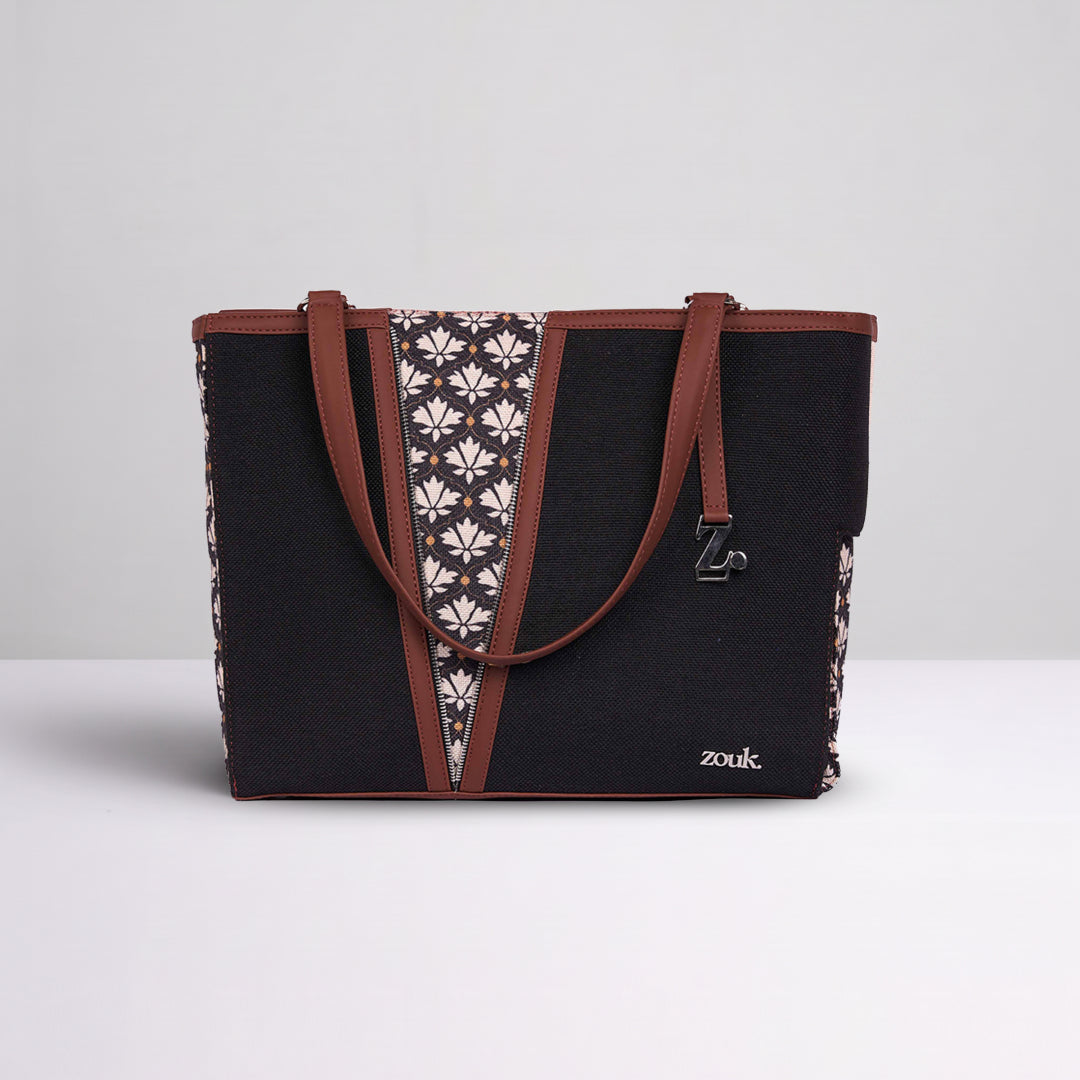Bidri Kaiser Corner Office Tote (Jet Black)