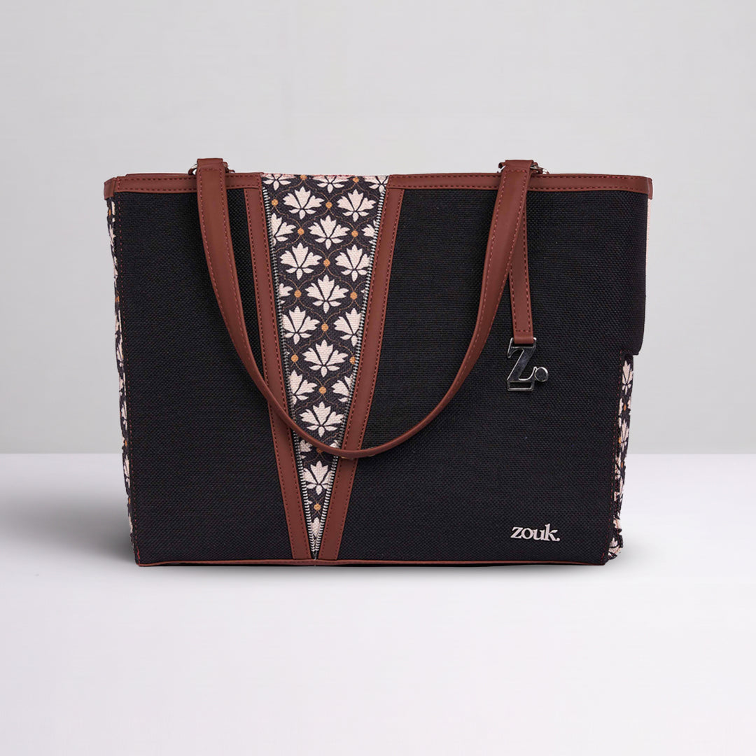 Bidri Kaiser Corner Office Tote (Jet Black)