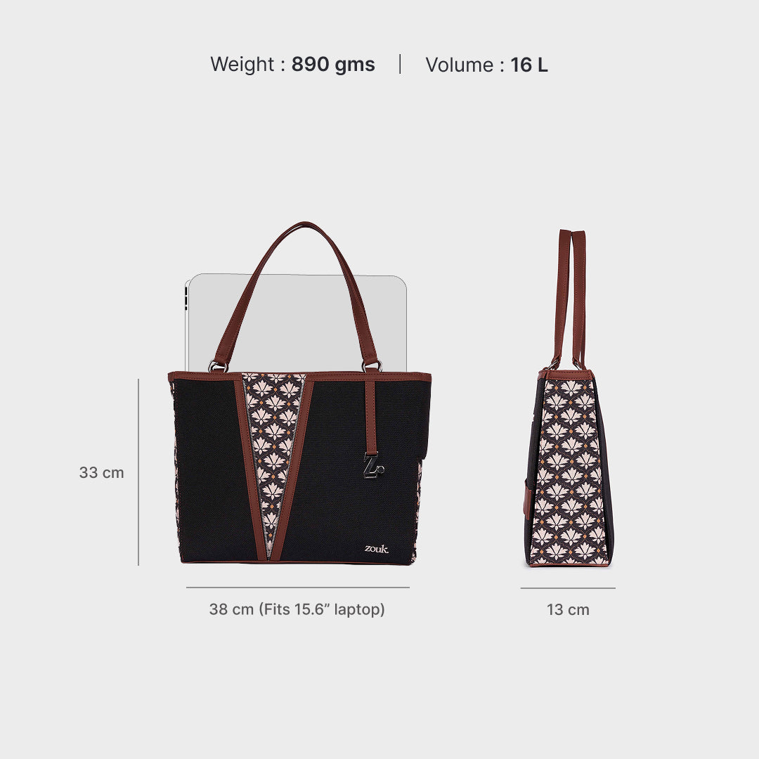 Bidri Kaiser Corner Office Tote (Jet Black)