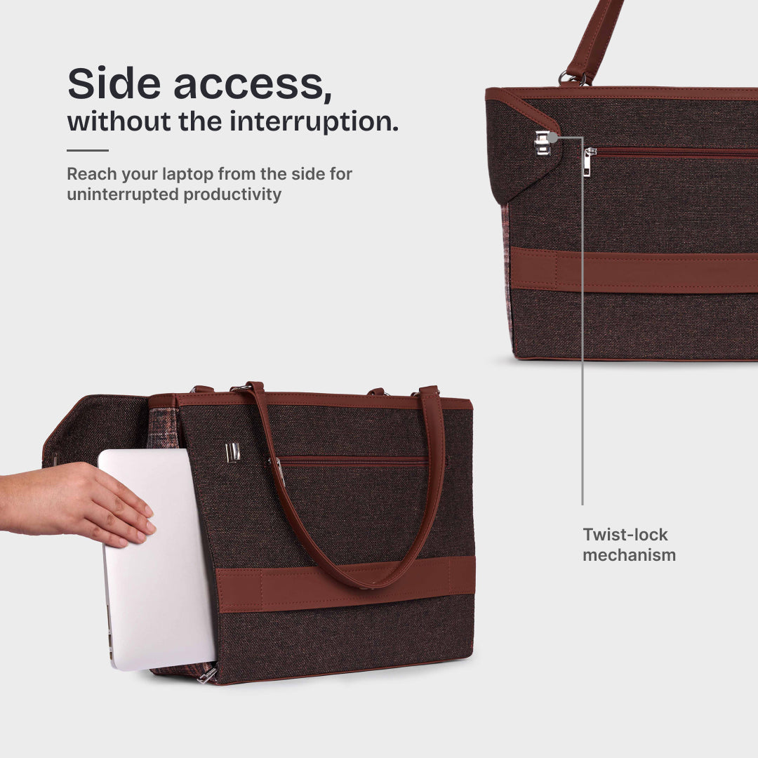 Cashmere Noir (Copper) Corner Office Tote (Bristel)