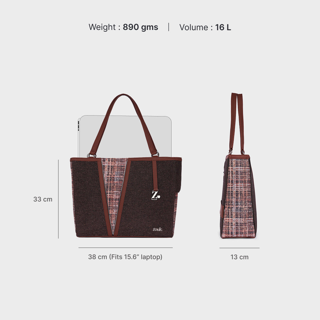 Cashmere Noir (Copper) Corner Office Tote (Bristel)