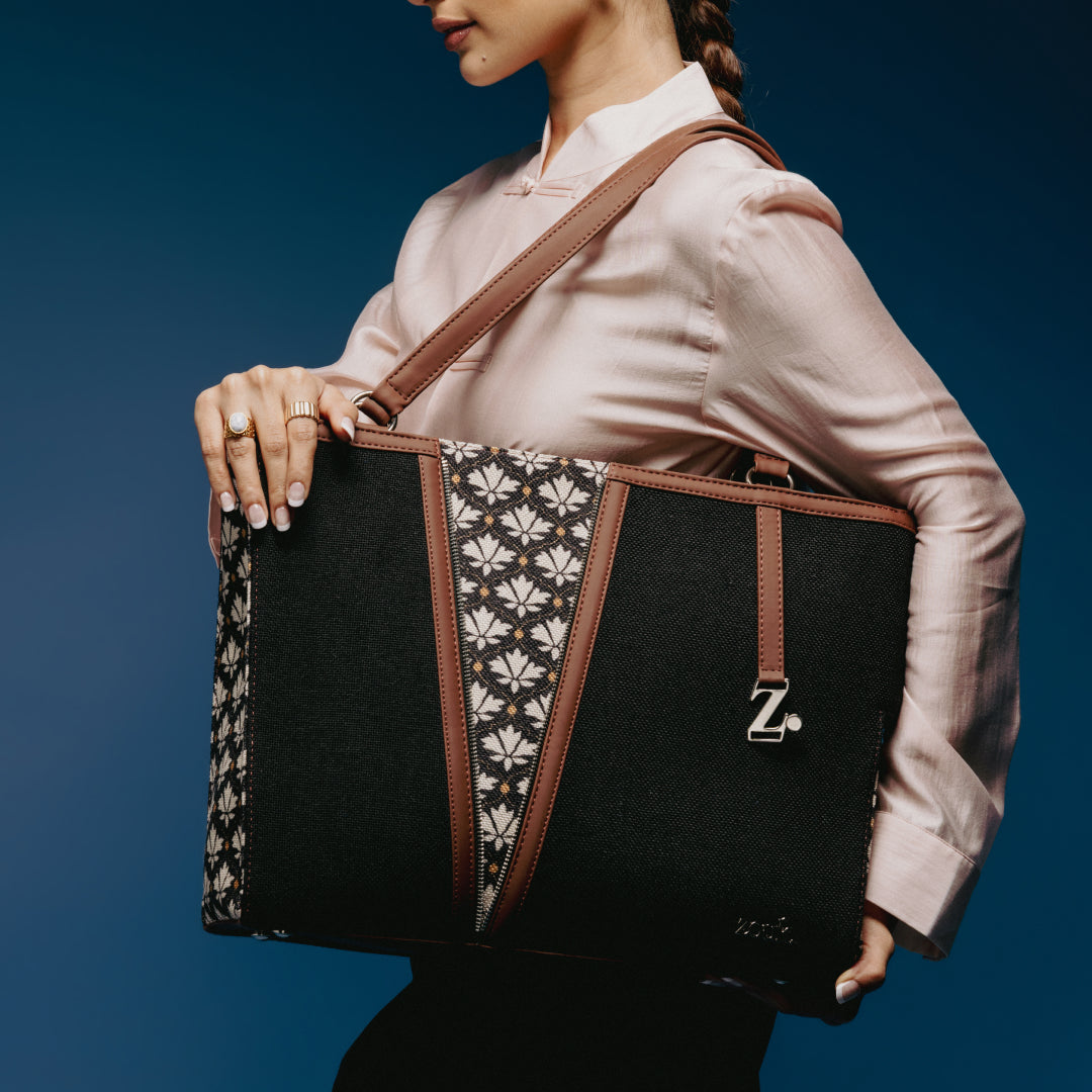 Bidri Kaiser Corner Office Tote (Jet Black)