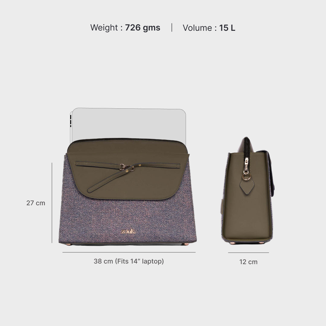 Sandrift Maven Office Handbag (Olive)