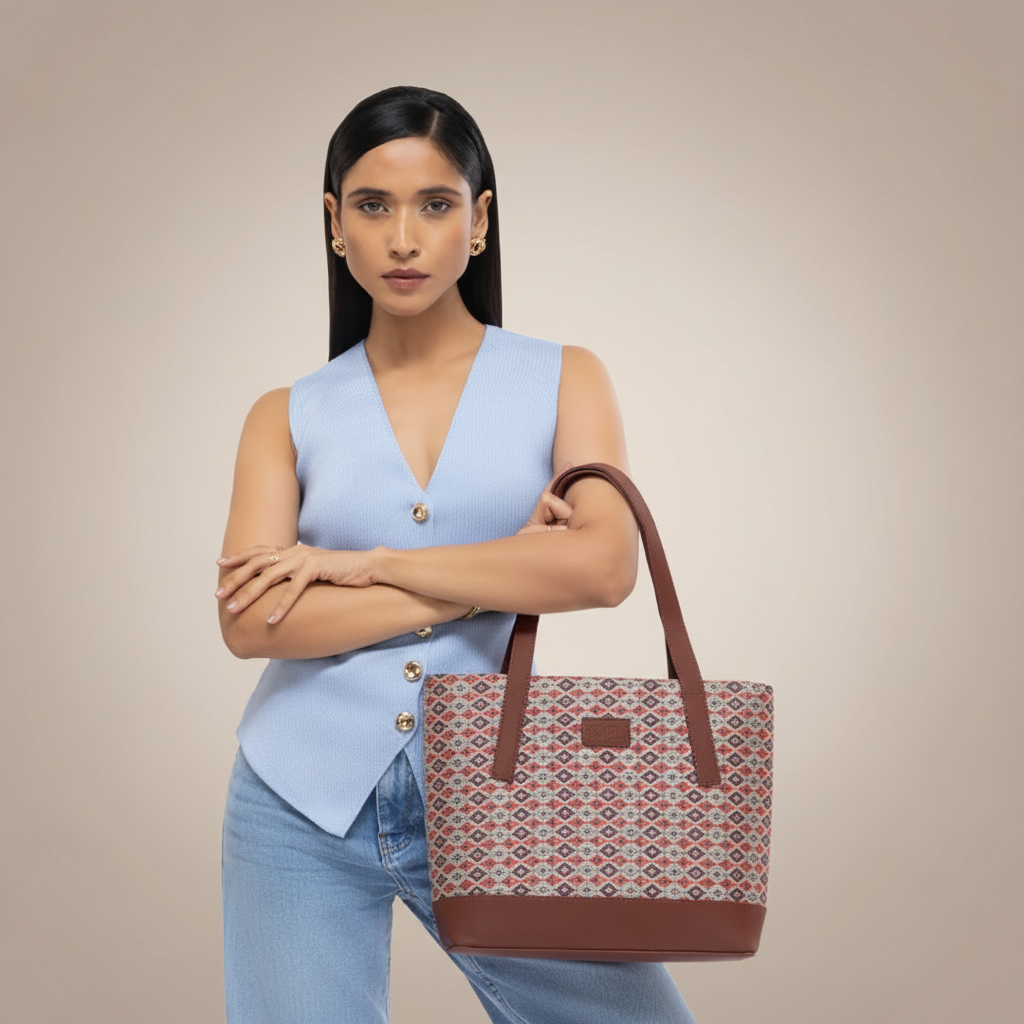 Ajrakh Kami Classic Tote Bag - 1991 by Zouk