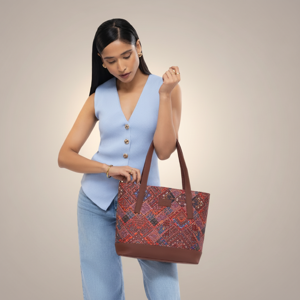 Bhuj Rabari Classic Tote Bag - 1991 by Zouk