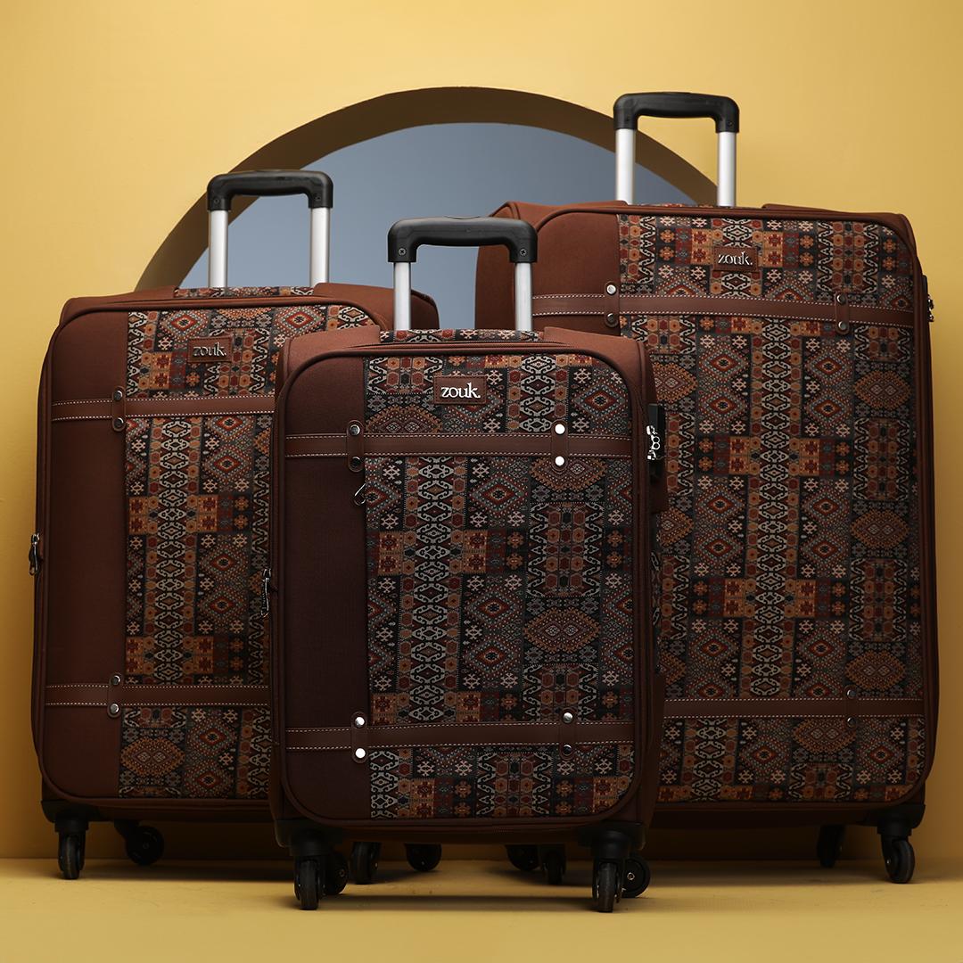 Banaras Elegance Saira Trolley Bag Combo